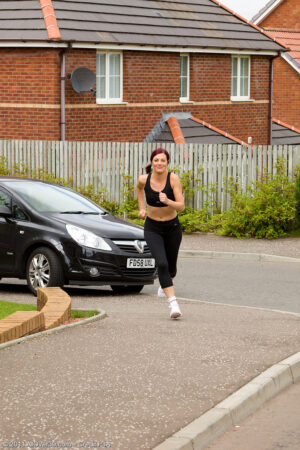 38 year old Sofia stretches more than her muscles after her run